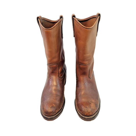 Vintage Red Wing PECOS Leather Pull-on Cowboy Style Work Boots Men's Size 8.5 D - Picture 2 of 9